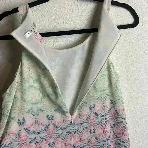 CAbi Size Small Heart of CAbi Sleeveless Ombre Mosaic Blouse Tank Top Sheer 250 - Picture 4 of 7